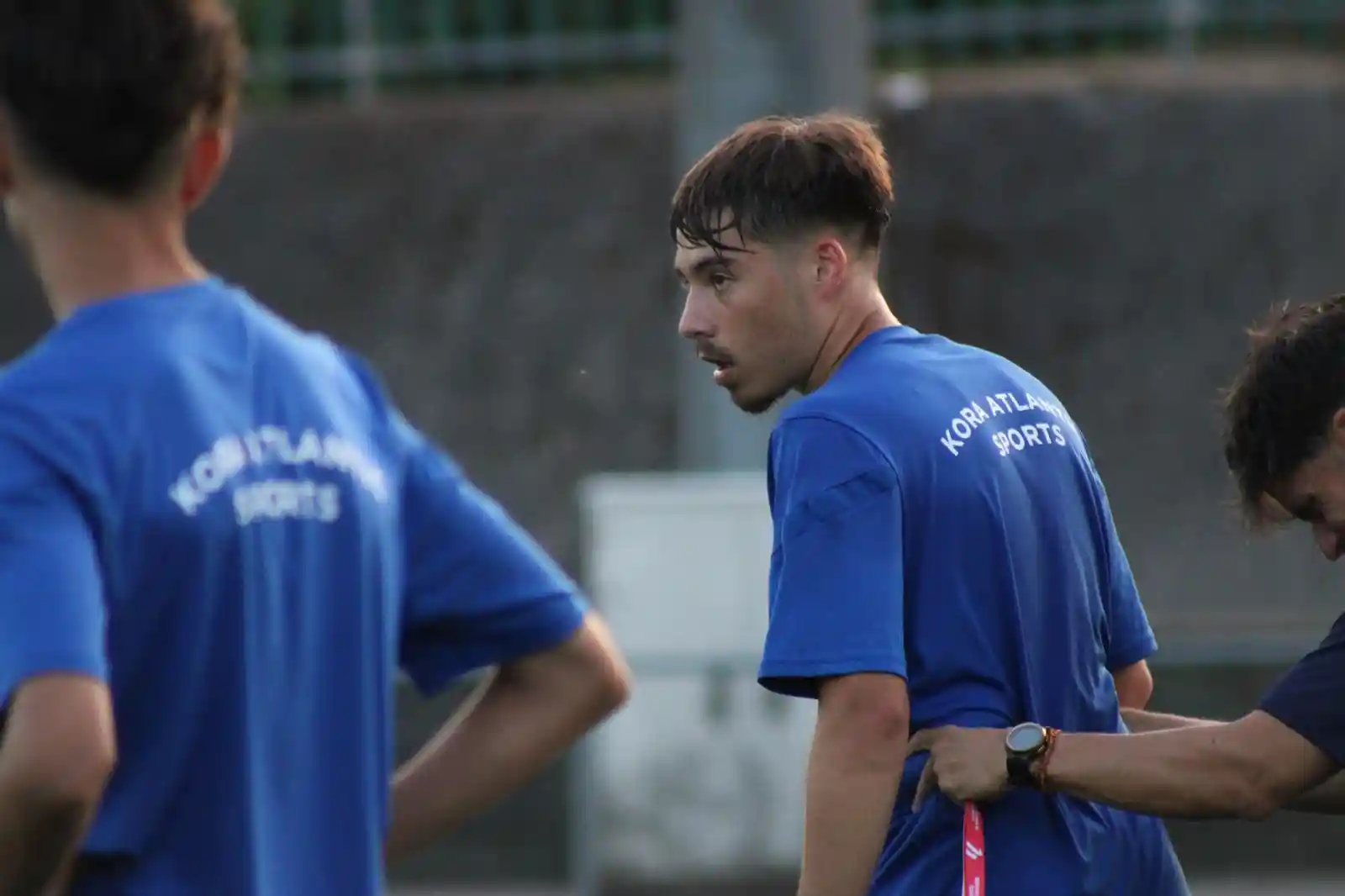 Players wearing Kora Atlantic Sports shirts during training